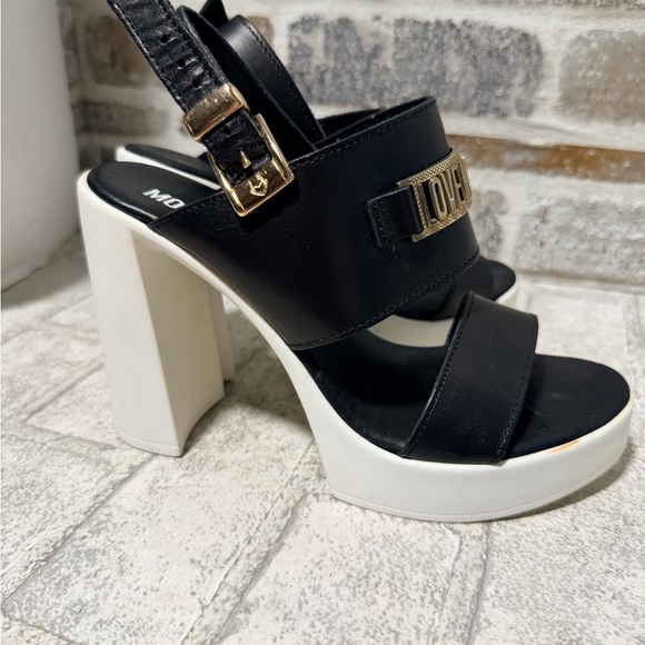 Love Moschino Black and White Platform Heels size 36-6